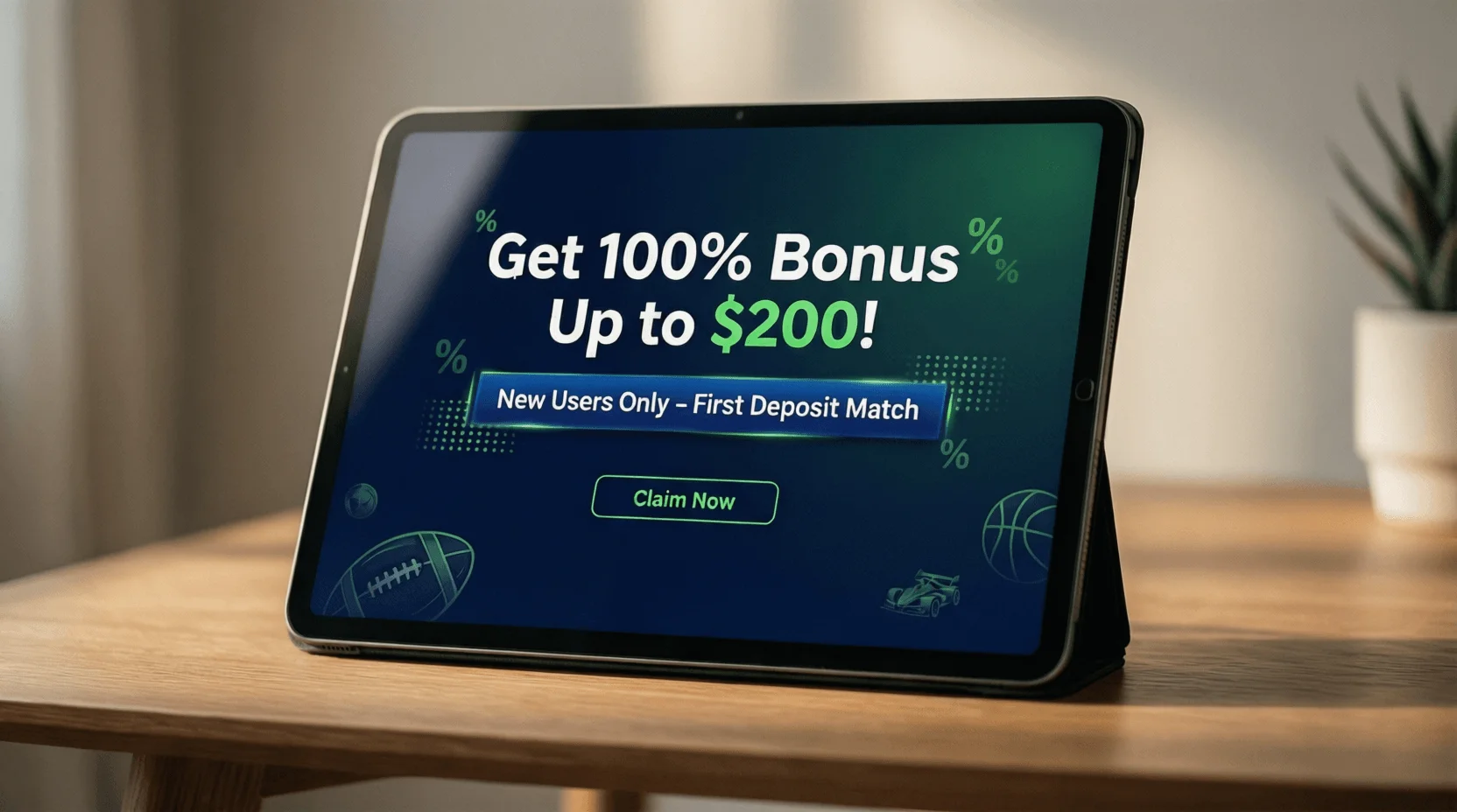 Schermata di bonus benvenuto su piattaforma di scommesse